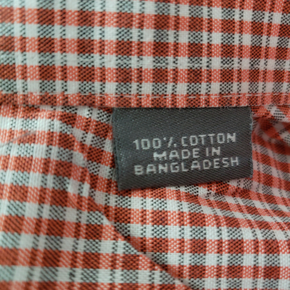 KENNETH COLE Long Sleeve Shirt Orange/grey XL - Picture 6 of 7